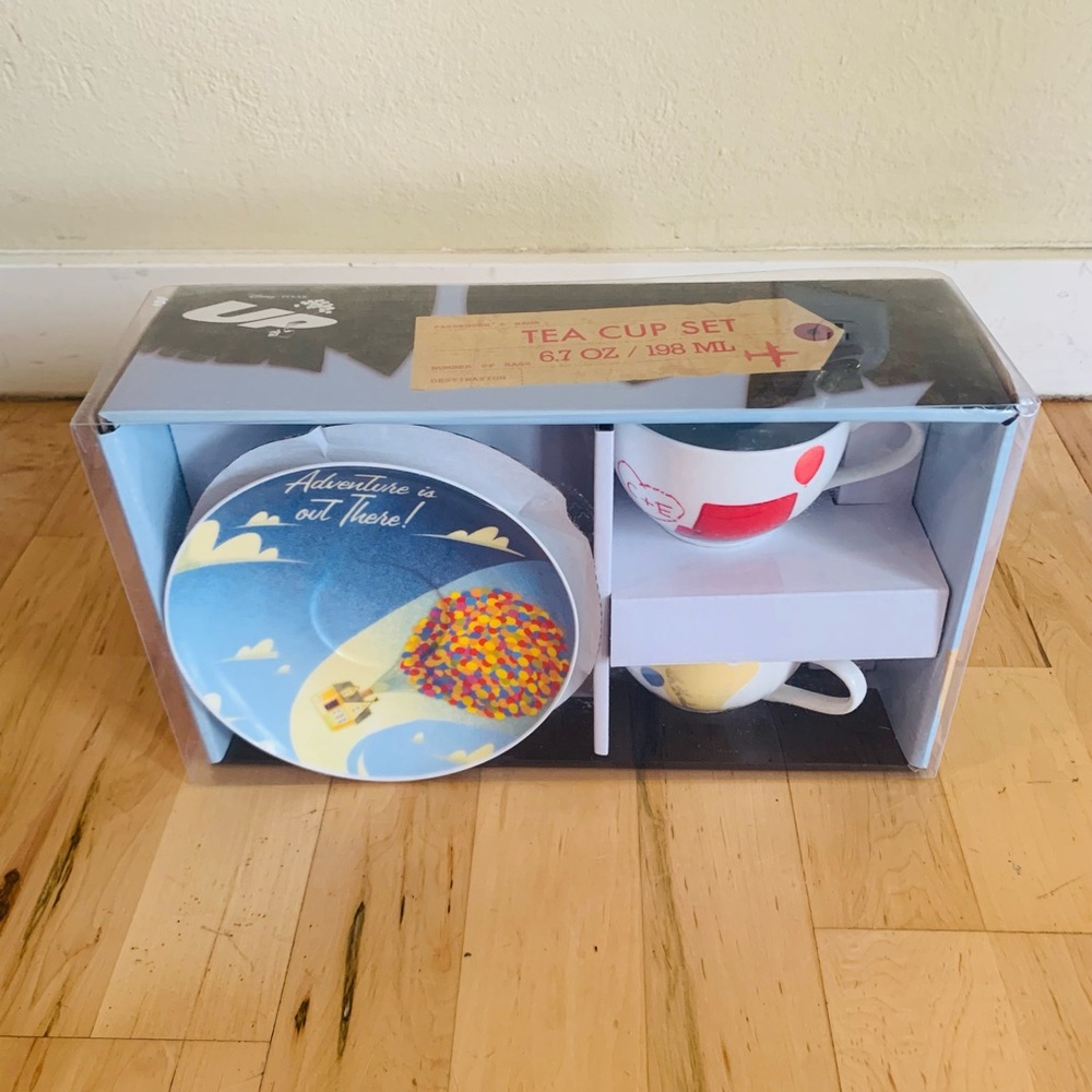 Rare Disney Pixar Up Tea cup & Saucer Animation Set Collectible porcelain